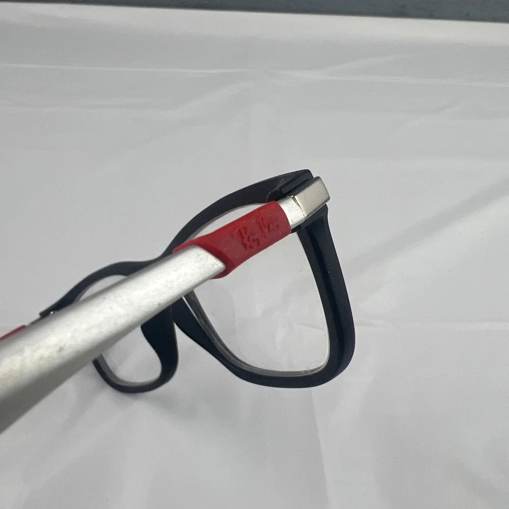 Ray-Ban RB 1549 3652 Kids Youth Eyeglasses FRAMES ONLY Black Red 48-16-125 EUC